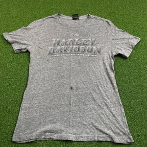 Vintage Harley Davidson Womens Gray Outer Banks North Carolina T-Shirt Sz XL
